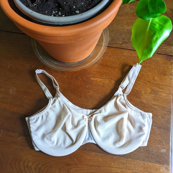 CHANTELLE Nude Mesh Lightly Lined Underwire Bra *Size Unknown* - Picture 3 of 10